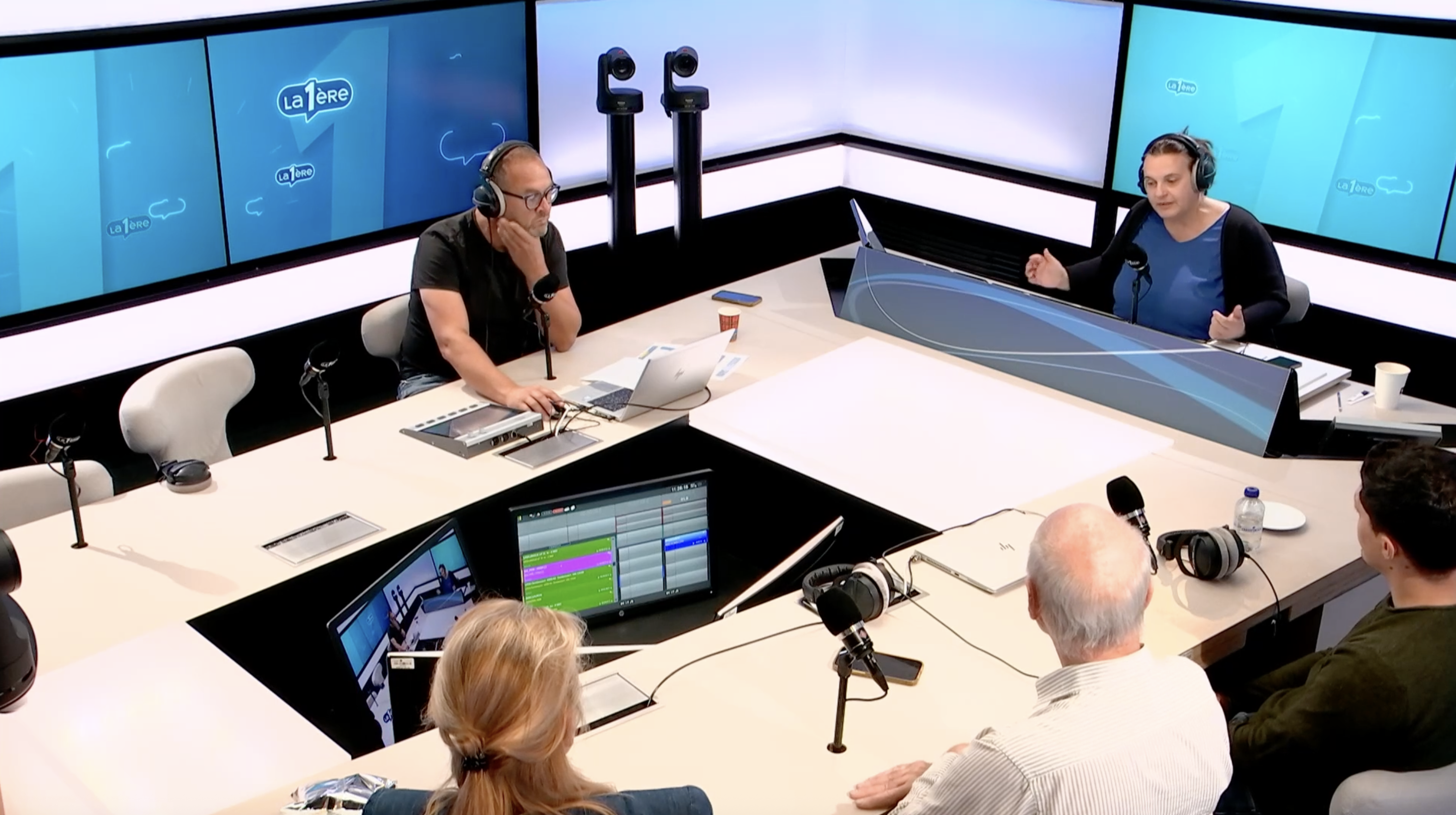 Alain Peeters et Isabelle Coupienne à la RTBF