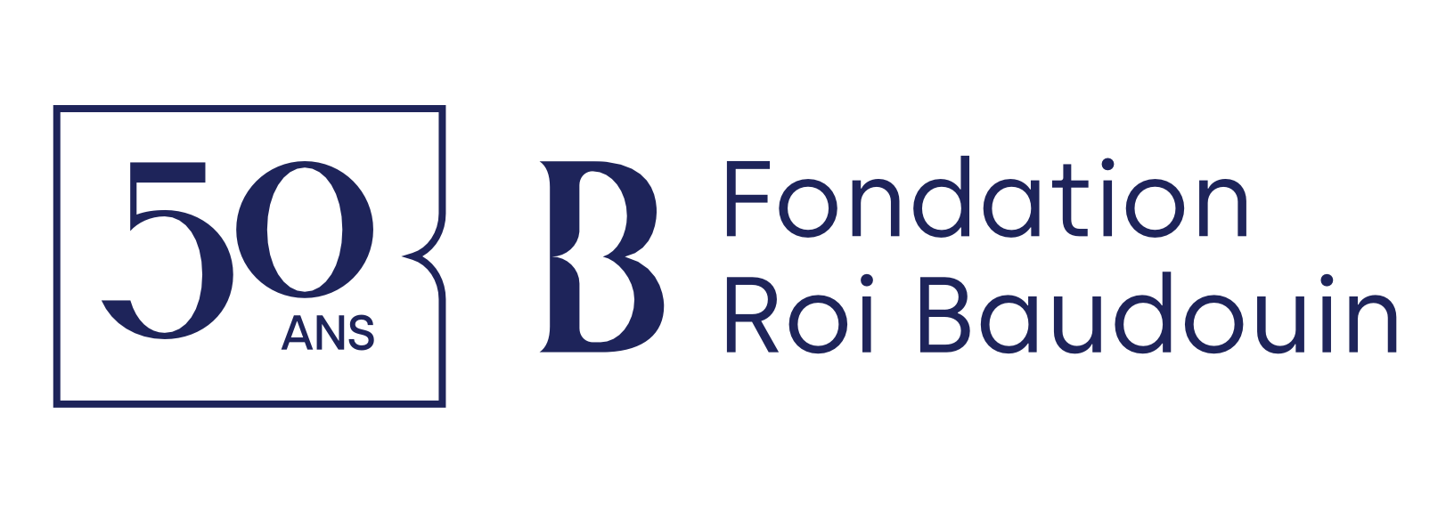 Le logo de la Fondation Roi Baudouin pour son 50ème anniversaire
