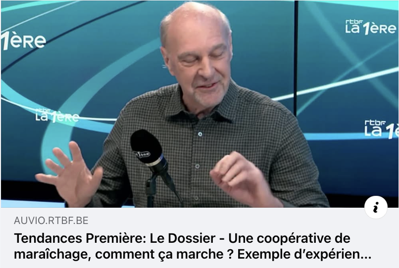 La vignette de l'émission Tendances Première consacrée à la coopérative Maraîchers en Condroz