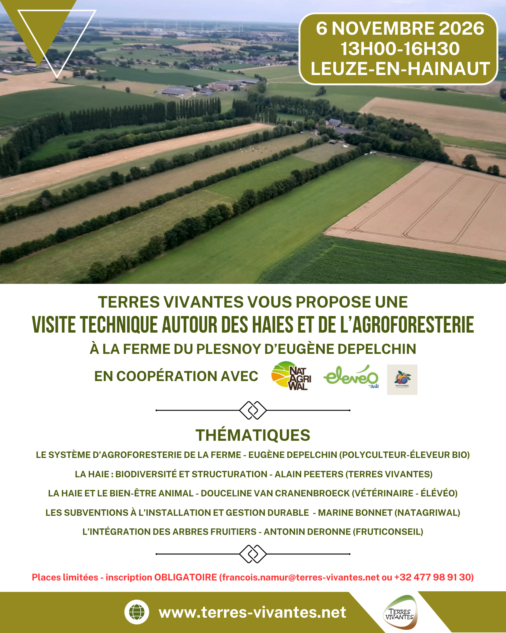6 novembre : notre journée technique haies et agroforesterie !