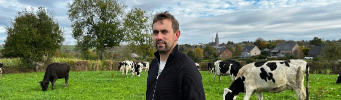 Michaël Gilliquet, éleveur laitier bio à Aubel