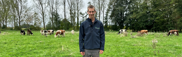 Eugène Depelchin, agriculteur en polyculture-élevage à la Ferme du Plesnoy à Thieulain