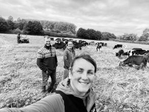 Notre agronome Geoffrey Watté avec notre membre Estelle Merlant et notre stagiaire Louise Delevaque 