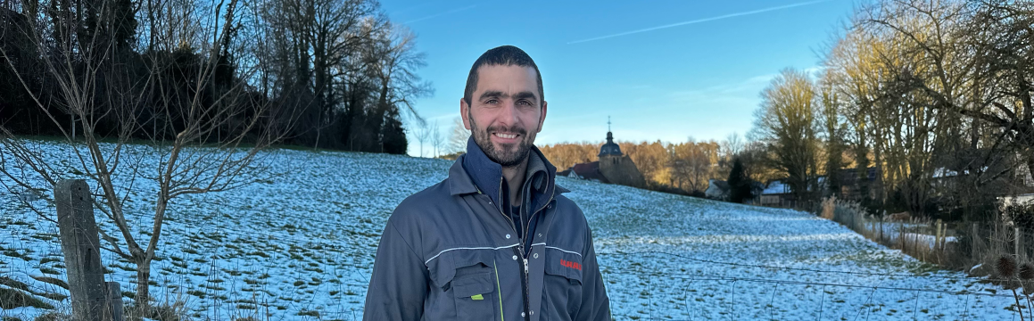 Jérémy Vermeiren, agriculteur à la Ferme de la Distillerie à Bousval, et membre de Terres Vivantes